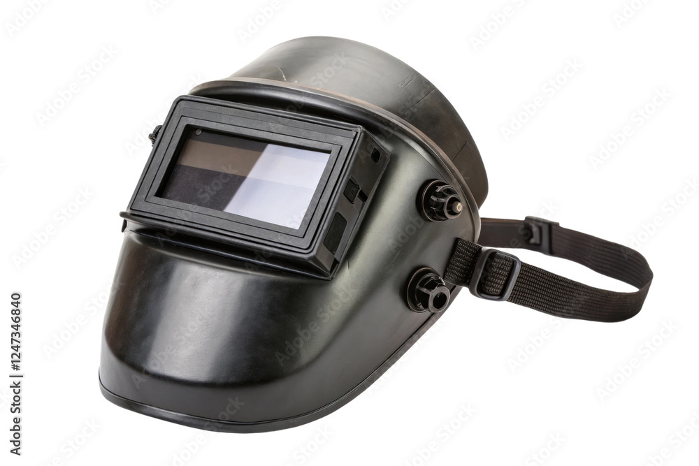 Safety-first welding helmet with clarity, cut out Safety-first welding helmet with clarity, cut out