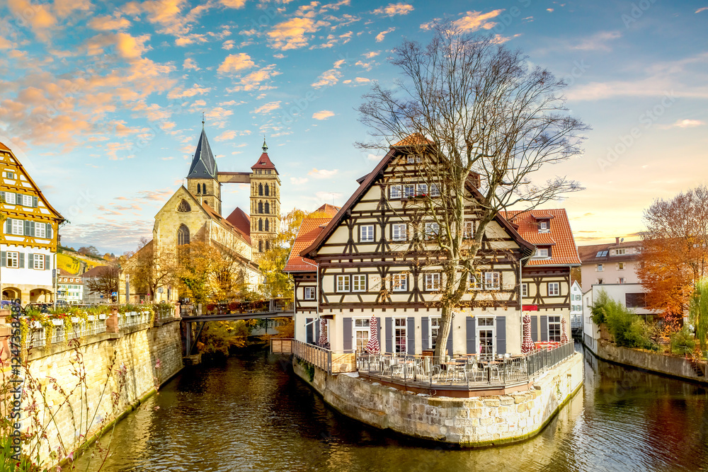 Fototapeta premium Altstadt, Esslingen am Neckar, Deutschland 
