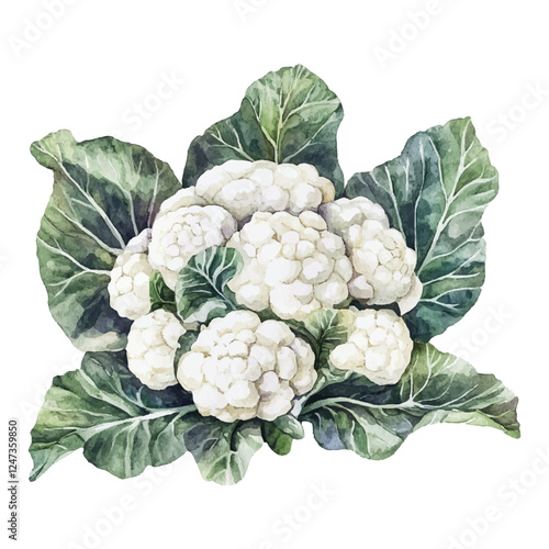cauliflower on white background