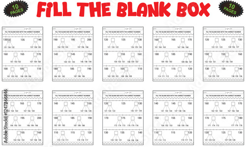 Missing number worksheet for children