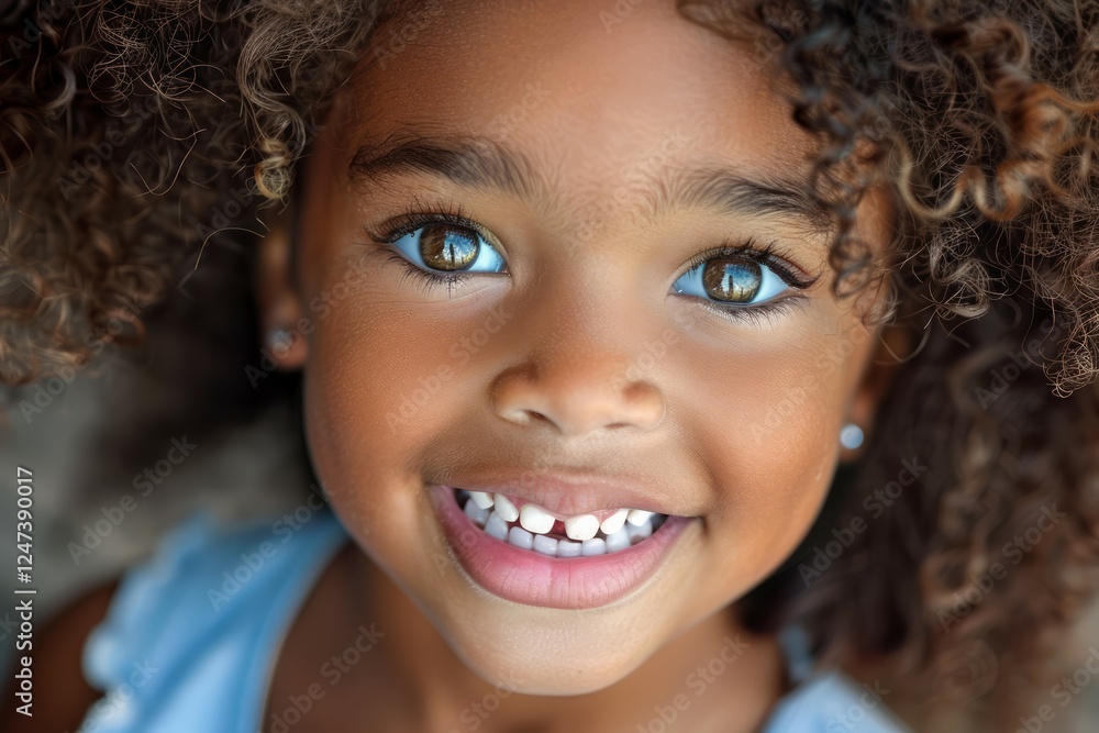 Smiling black child close-up evoking joy. Neural network AI generated Smiling black child close-up evoking joy. Neural network AI generated