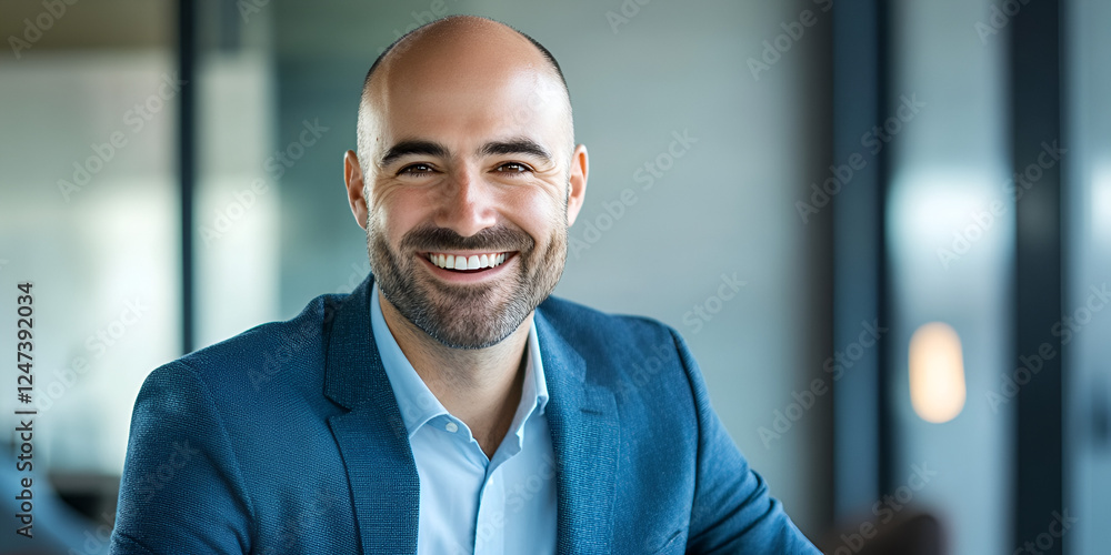 Businessman Smiling During Virtual Meeting with Clear Communication and Professional Focus Businessman Smiling During Virtual Meeting with Clear Communication and Professional Focus