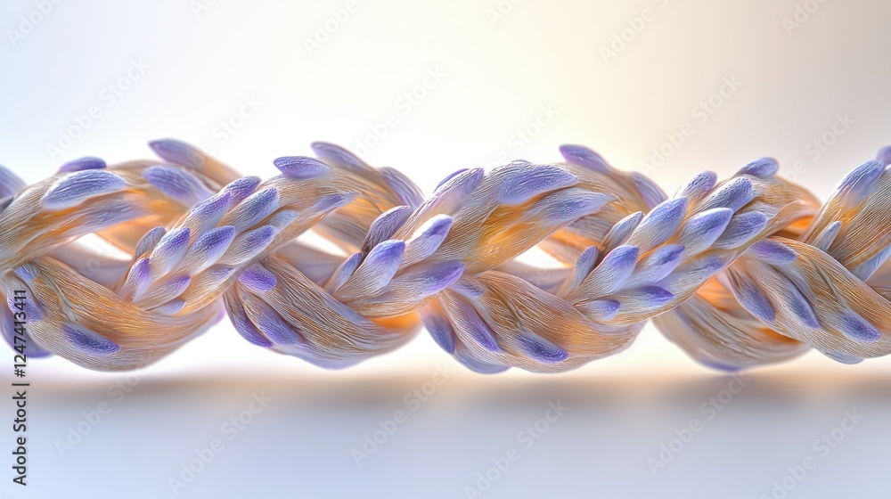 Abstract braided organic texture, light background, science concept Abstract braided organic texture, light background, science concept
