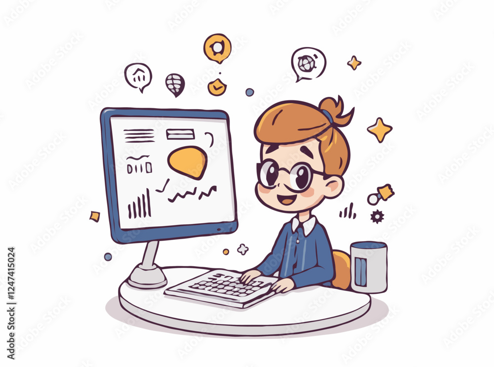 SEO Strategy and Performance Tracking Vector Design SEO Strategy and Performance Tracking Vector Design