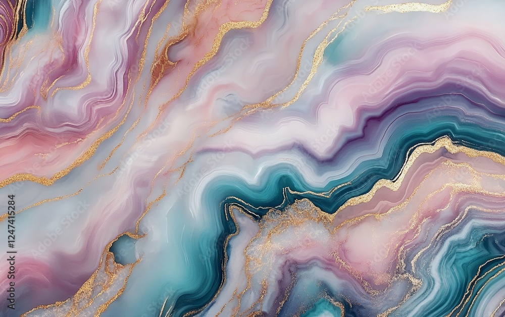 Elegant abstract fluid marble texture with blue pink and gold accents for luxury interior design digital art and high-end wallpapers Elegant abstract fluid marble texture with blue pink and gold accents for luxury interior design digital art and high-end wallpapers