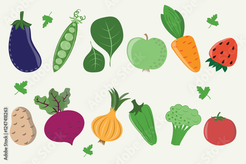 Healthy food, different vegetables, colorful vegetables