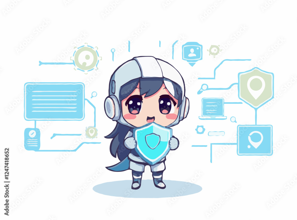 Digital Defense: Cyber Protection Vector Concept Digital Defense: Cyber Protection Vector Concept