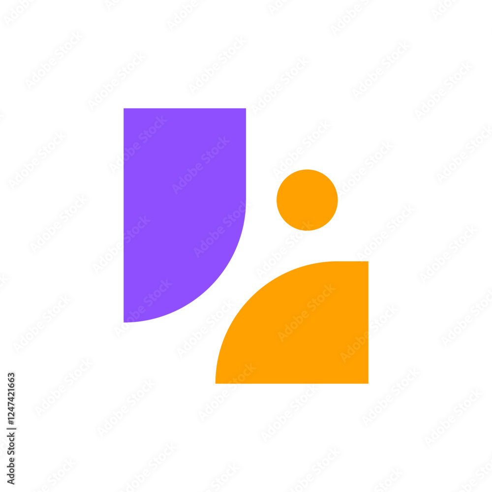 Letter L people simple creative modern logo Letter L people simple creative modern logo