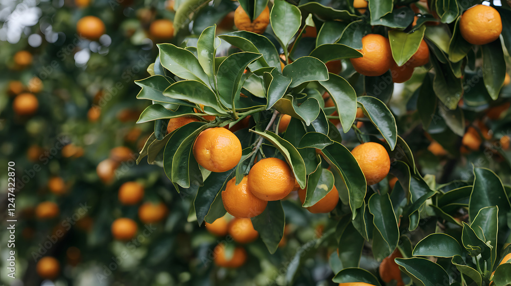 Kumquat tree with ripe fruit. Kumquat tree with ripe fruit.
