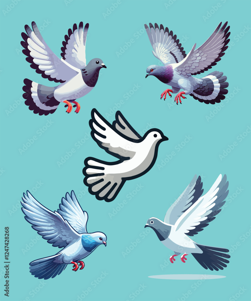Obraz premium Pigeon Set the Sign of Peace.