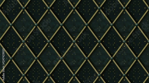 Elegant Geometric Pattern with Dark Background and Golden Lines