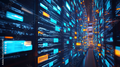 The concept of data archiving and retrieval strategies is illustrated with an image focusing on digital data organization.