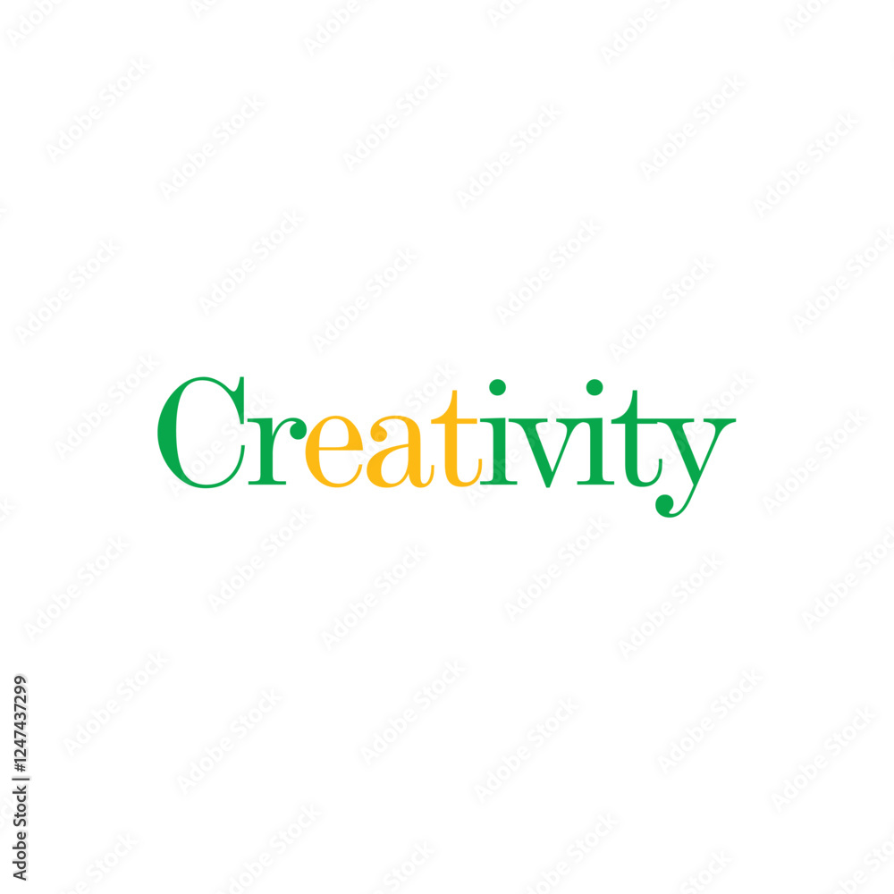 Creativity Typography logo symbolizes innovative branding and modern identity, establishing a powerful brand identity corporate image in an editable vector format.