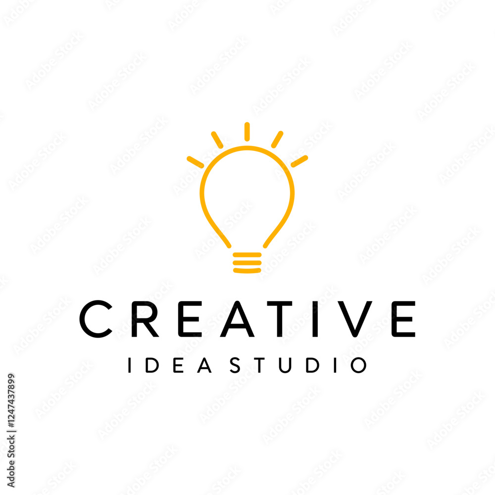 Creativity Idea Studio Bulb logo represents bright concepts and limitless ideas, reinforcing a visionary brand identity corporate image in an editable vector format. Creativity Idea Studio Bulb logo represents bright concepts and limitless ideas, reinforcing a visionary brand identity corporate image in an editable vector format.