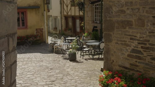 The picturesque medieval village of Rochefort-en-Terre is nestled in the heart of Brittany, with the narrow alleys and rustic cafés inviting exploration.