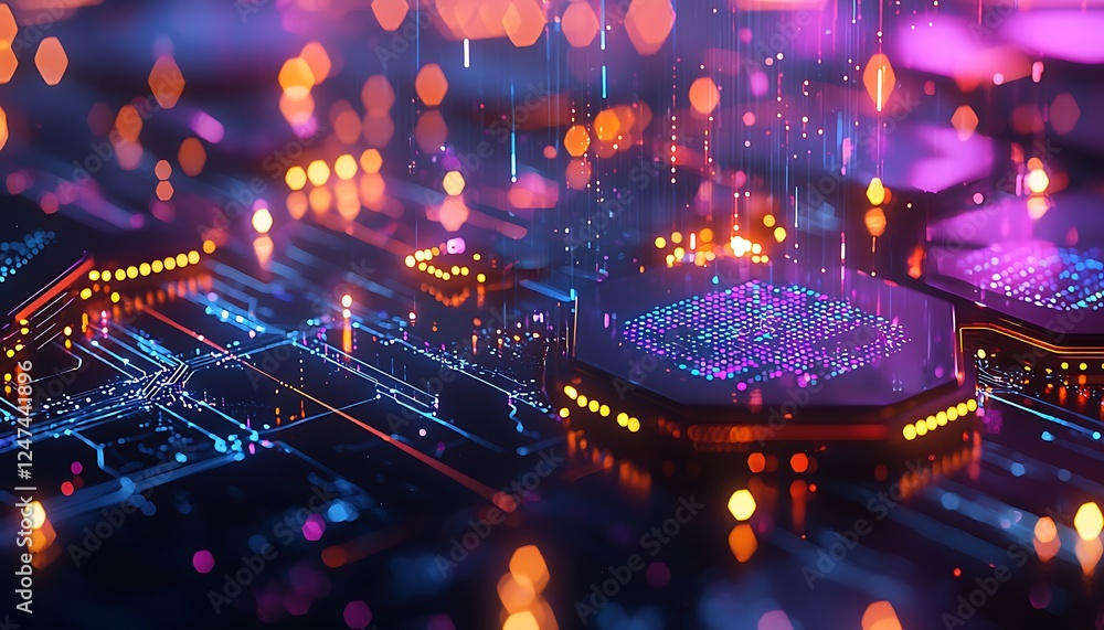Abstract technology background with hexagons, representing modern digital systems and innovations in technology Abstract technology background with hexagons, representing modern digital systems and innovations in technology