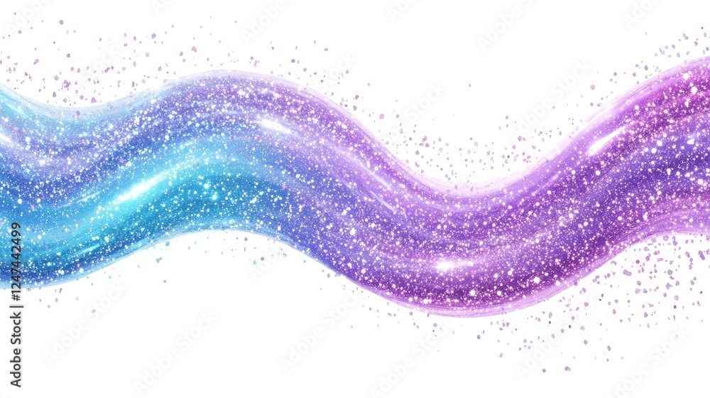 A vibrant wave of glittery colors in blue and purple, creating a whimsical, artistic effect. A vibrant wave of glittery colors in blue and purple, creating a whimsical, artistic effect.