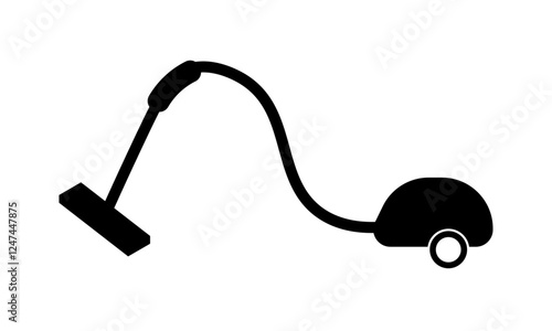 シンプルな掃除機のシルエットイラスト