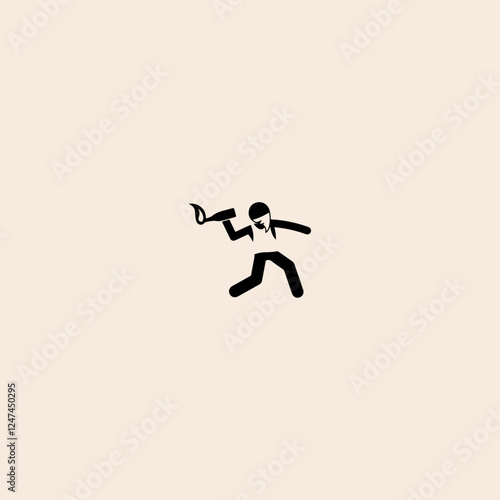 Molotov Cocktail icon flat vector design. 