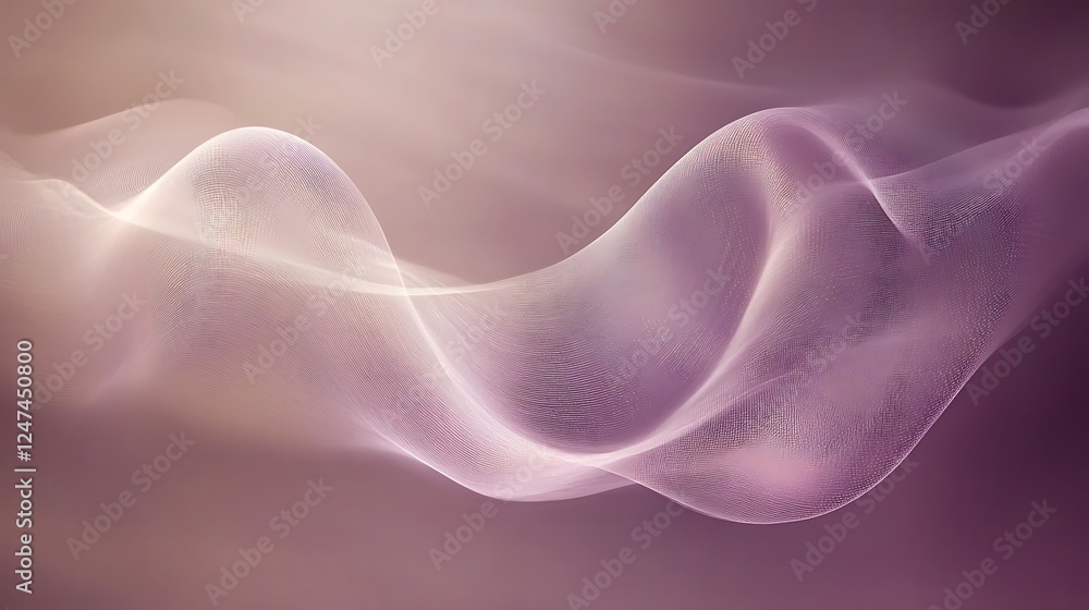 Fototapeta premium Abstract Waves of Soft Mauve and White Hues