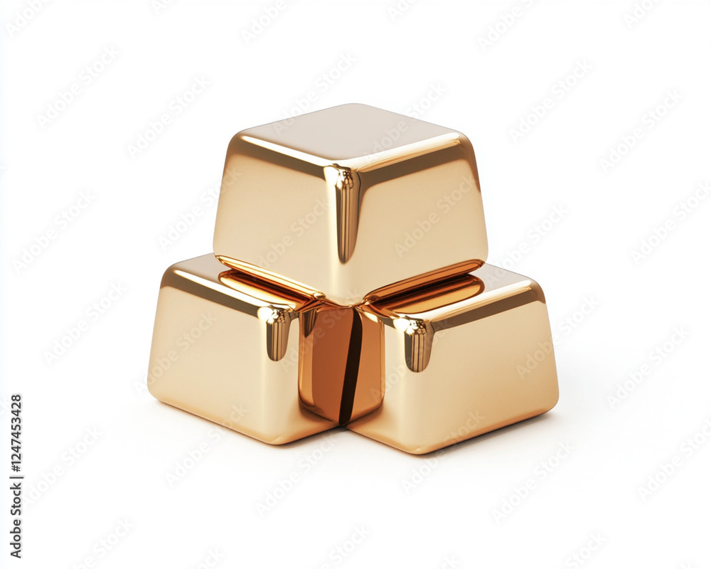 Stacked gold bars featuring polished finish, symbol of financial wealth and secure investment assets Stacked gold bars featuring polished finish, symbol of financial wealth and secure investment assets