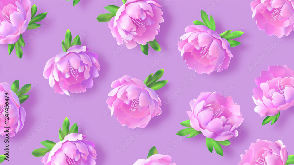 Purple background with pink flowers in the foreground Purple background with pink flowers in the foreground