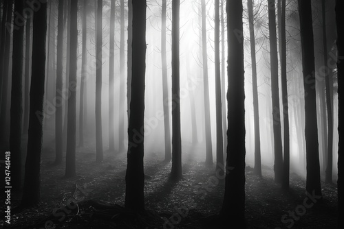 Fototapeta Naklejka Na Ścianę i Meble -  forest in the fog