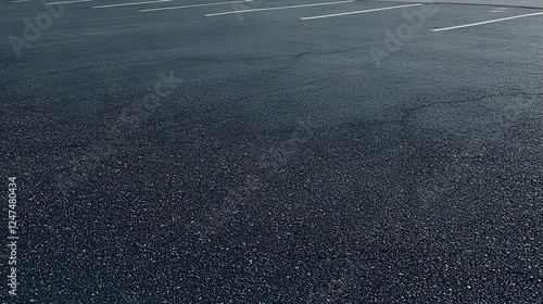 Empty asphalt parking lot with lines, daytime, background buildings.  Website background texture