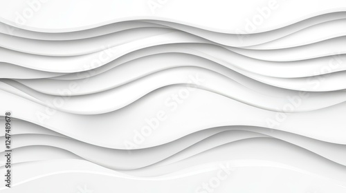 Wallpaper Mural Modern minimalistic white wave background adds a fresh touch to any design project with its clean, sleek look. Torontodigital.ca