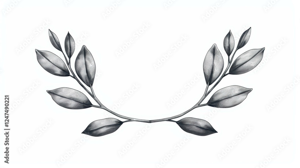 Obraz premium Unique handdrawn floral wreath frame, perfect for adding a vintage touch to your text and enhancing any design project.