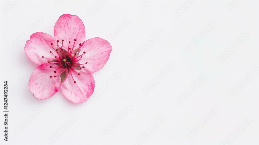 A delicate watercolor flower blooms softly against a crisp white background, enhanced by a gentle gradient for depth. A delicate watercolor flower blooms softly against a crisp white background, enhanced by a gentle gradient for depth.