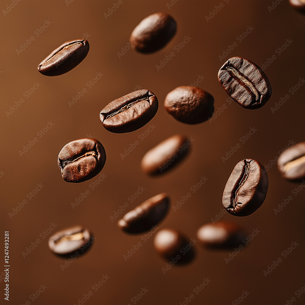 Kaffeebohnen in der Luft – ein Moment des Cafégenusses
Kaffeebohnen in der Luft – ein Moment des Cafégenusses
