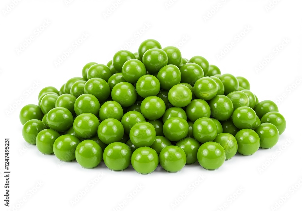 Pile of boiled green peas isolated on white background Pile of boiled green peas isolated on white background