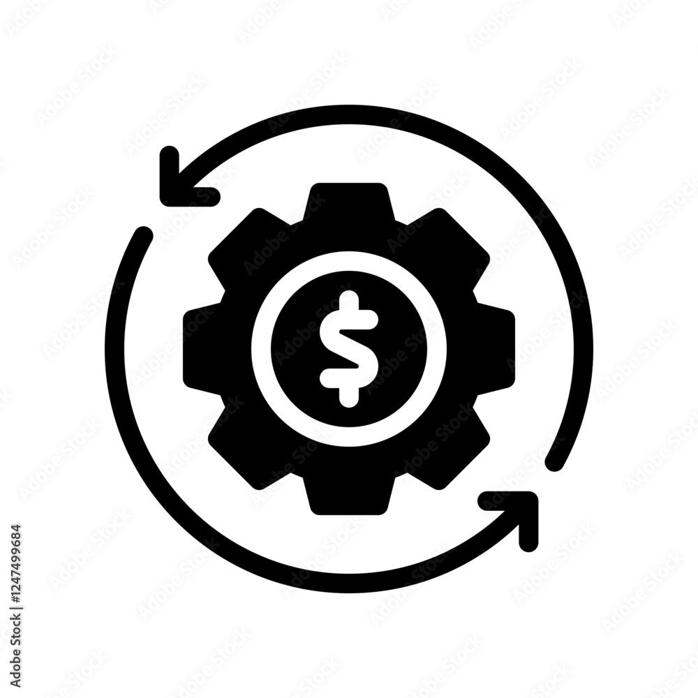 cash flow optimization glyph icon cash flow optimization glyph icon