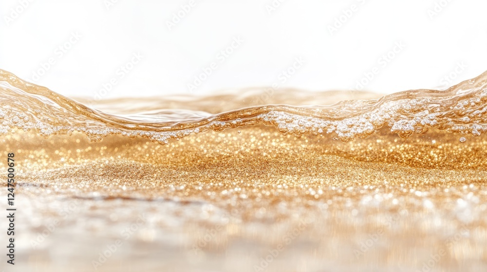 A shimmering wave of golden liquid, evoking a sense of luxury and tranquility. A shimmering wave of golden liquid, evoking a sense of luxury and tranquility.