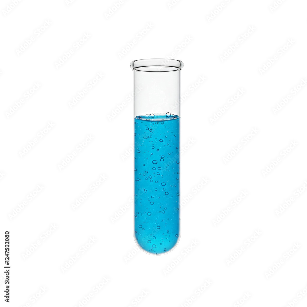 test tube with blue liquid test tube with blue liquid
