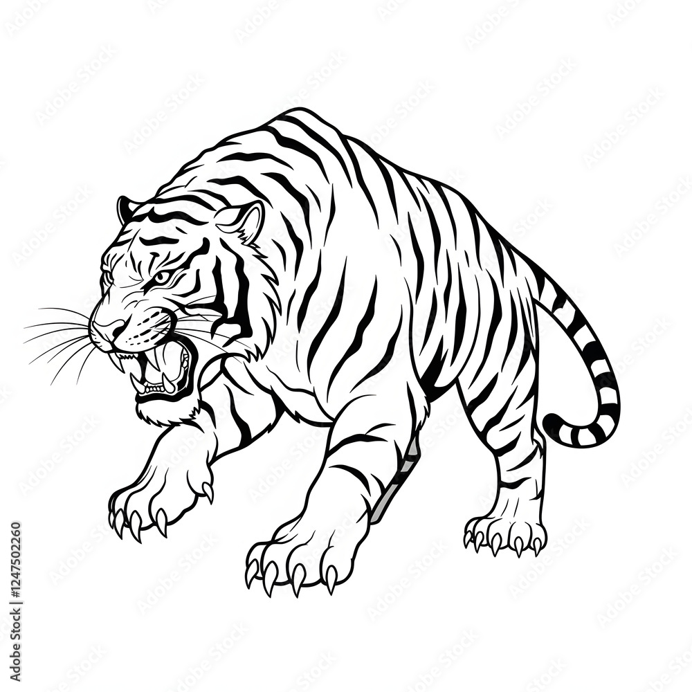 Naklejka premium tiger vector illustration