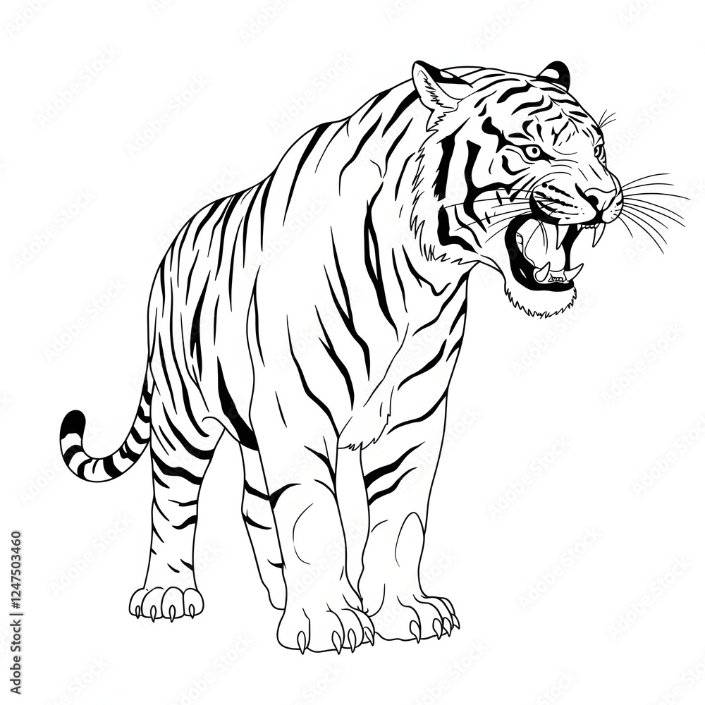 Naklejka premium tiger vector illustration