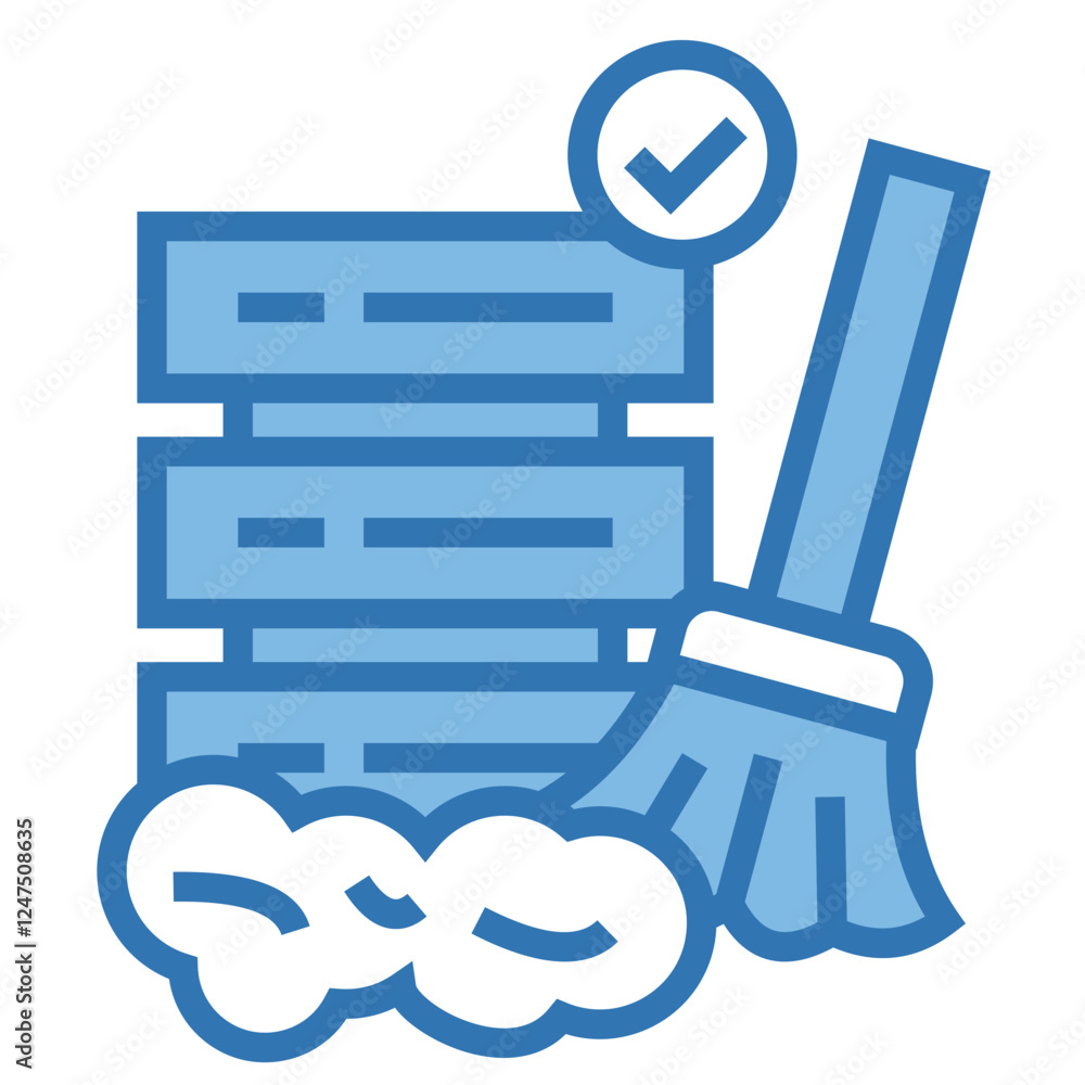 Obraz premium Data Cleaning Icon