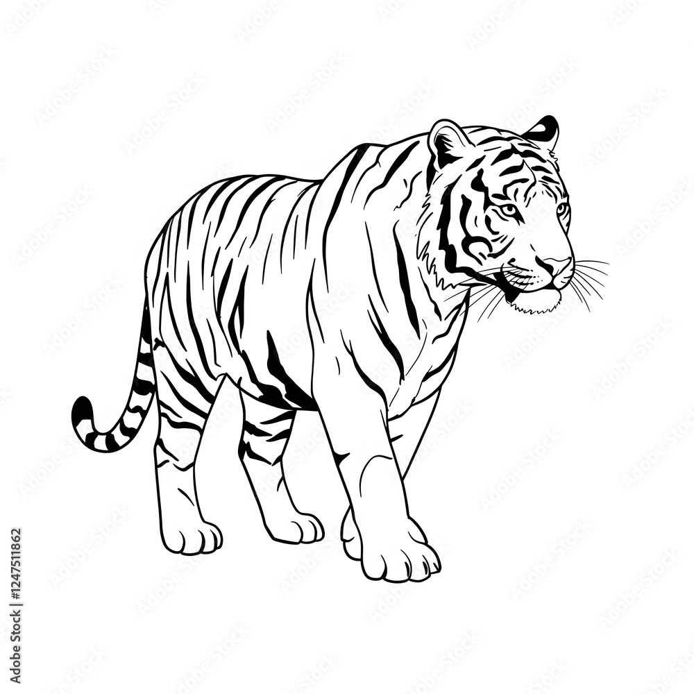 Naklejka premium tiger vector illustration
