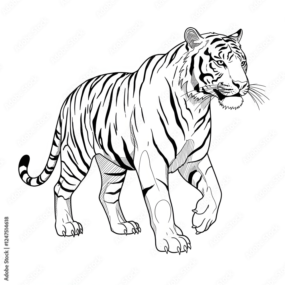 Naklejka premium tiger vector illustration