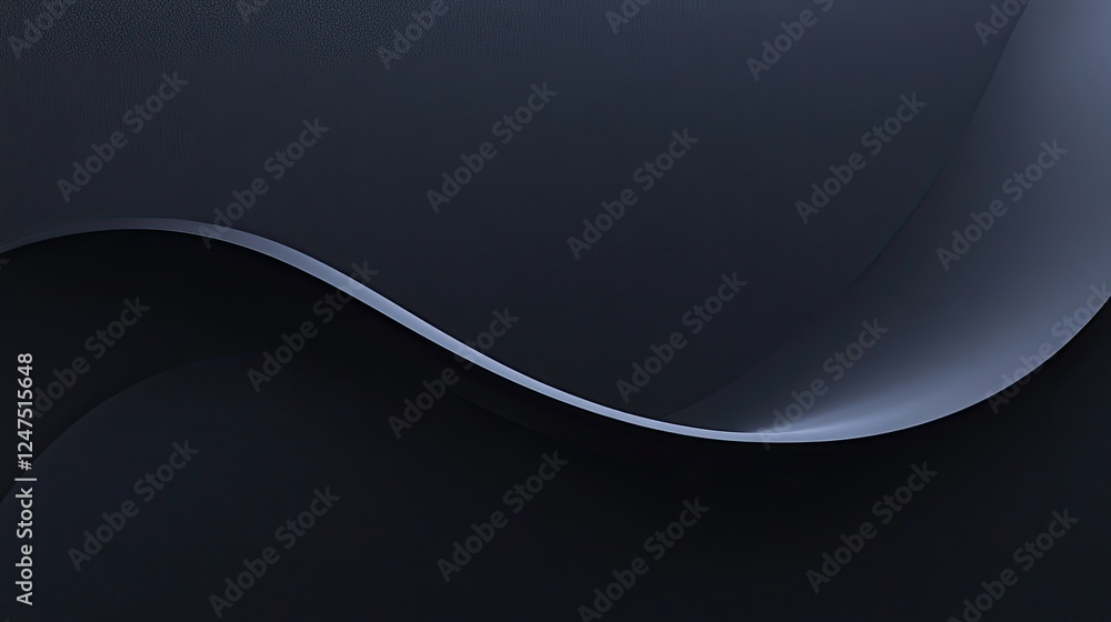 Abstract dark grey wave background with subtle light reflections and smooth curves. Abstract dark grey wave background with subtle light reflections and smooth curves.