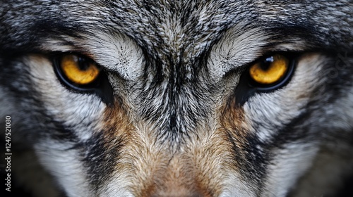 狼の鋭い眼差し