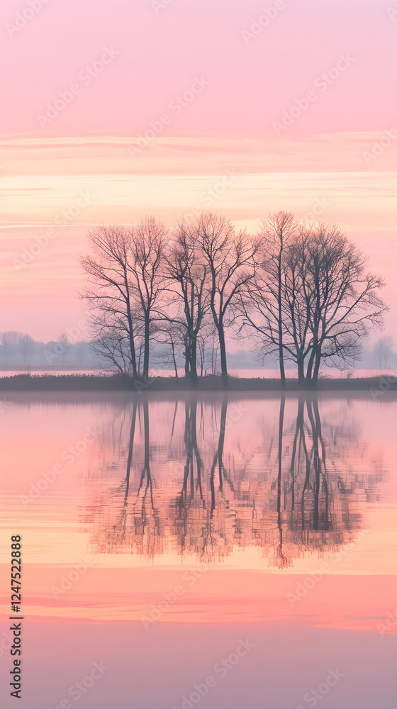 Serene Sunrise over a Quiet Lake: A Celebration of Nature's Tranquil Beauty in High Definition Serene Sunrise over a Quiet Lake: A Celebration of Nature's Tranquil Beauty in High Definition