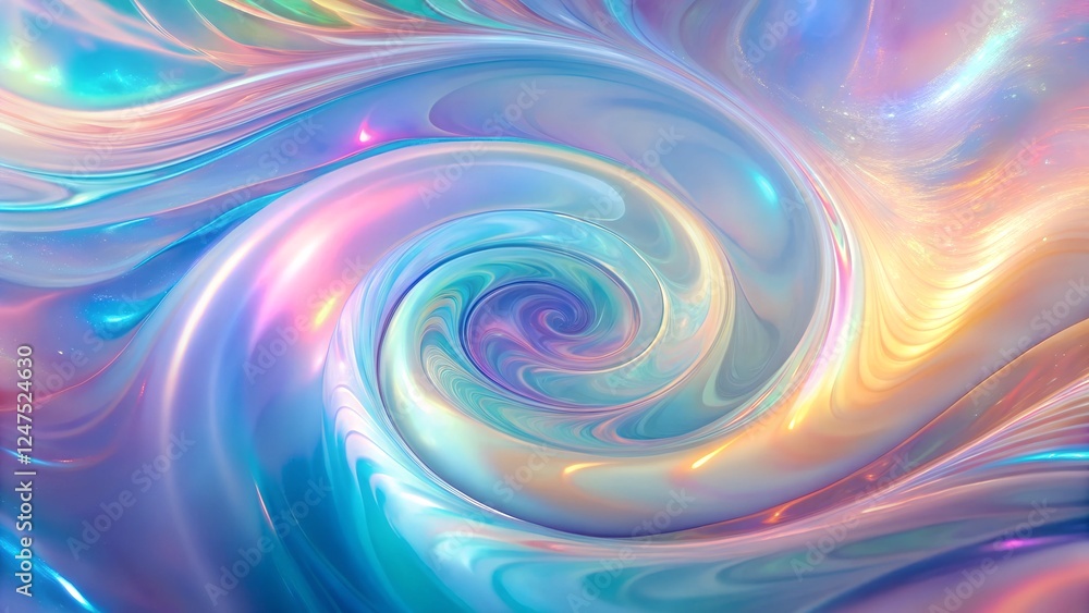 Fototapeta premium Abstract swirling patterns with vibrant colors and luminous textures