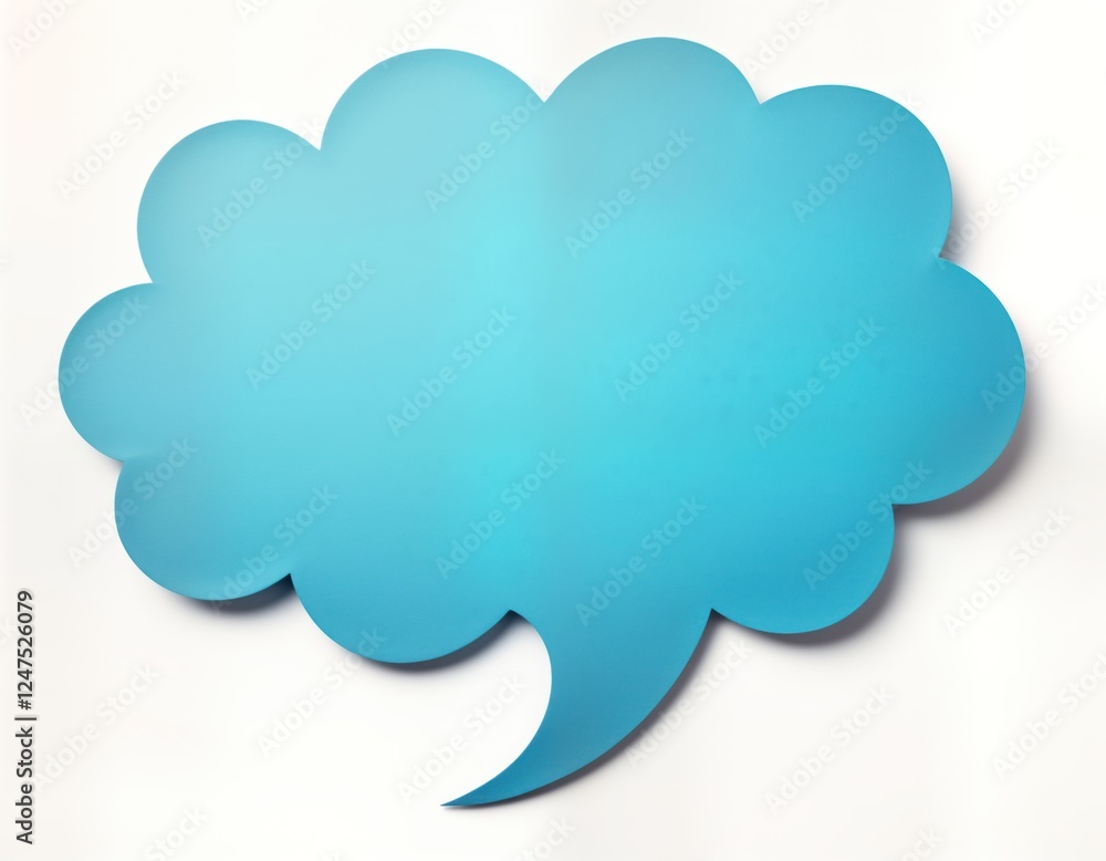 Blue speech bubble with empty space. Simple design for communication concept. Suitable for social media posts graphic design projects. Perfect for representing chat comments. Versatile image for Blue speech bubble with empty space. Simple design for communication concept. Suitable for social media posts graphic design projects. Perfect for representing chat comments. Versatile image for