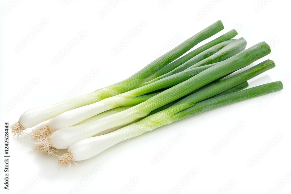 Bunch of green onions with white tips Bunch of green onions with white tips