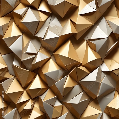 Shiny Origami Patterns Folded origami inspired metallic