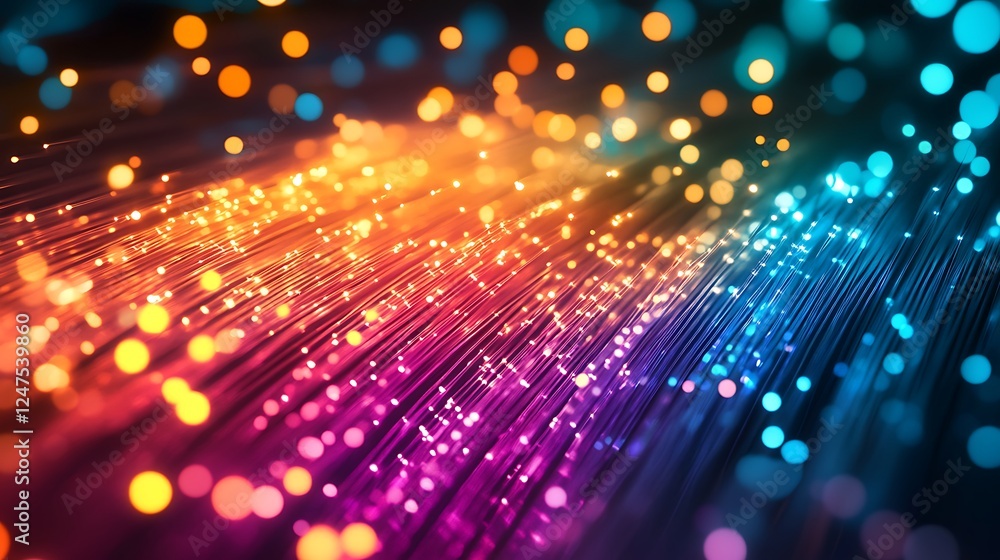 Fototapeta premium fiber optics merging in a radiant vortex