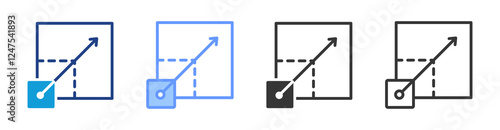Dynamic scaling icon set multiple style collection